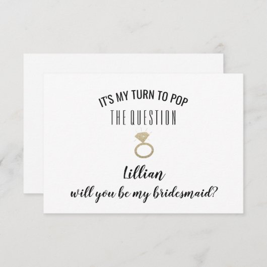 私の花嫁の名刺を欲しいポップ・アートのか？ 招待状 (正面/裏面)