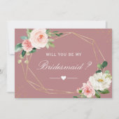 私の花嫁の女中の埃っぽいバラフローラか 招待状 (正面)