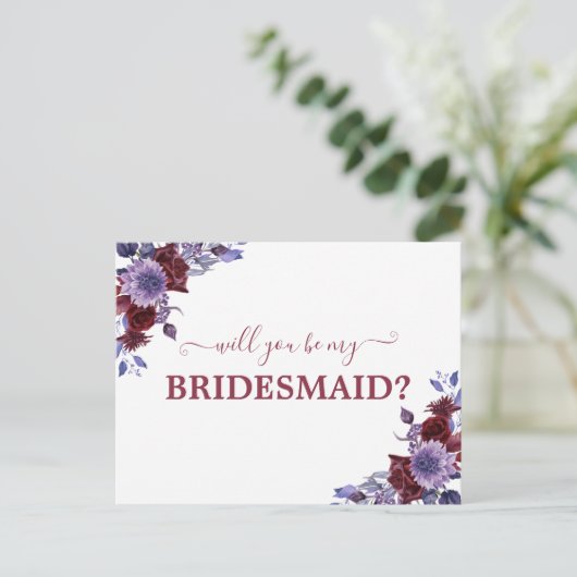 私の花嫁の女紫のフローラ ポストカード (スタンド正面)