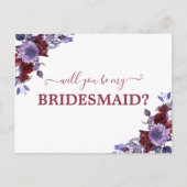 私の花嫁の女紫のフローラ ポストカード (正面)