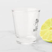 私の花嫁の手書きの書道である ショットグラス (左)