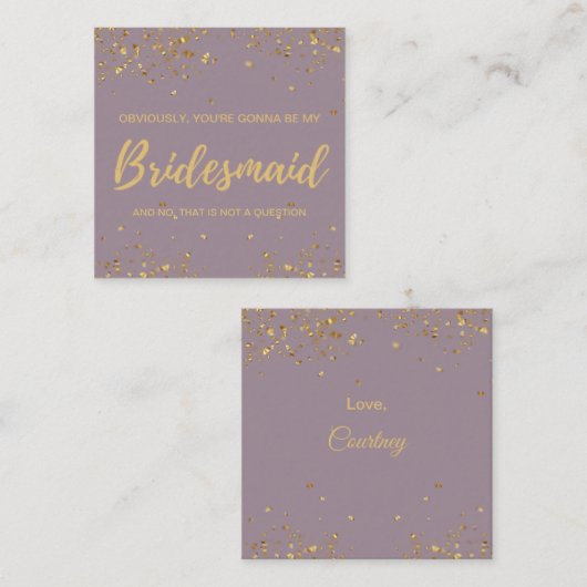 私の花嫁の招待状か スクエア名刺 (正面/裏面)