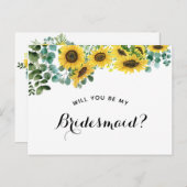 私の花嫁の提案はヒマワリだ 案内ポストカード (正面/裏面)