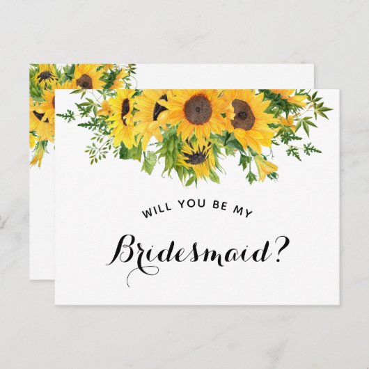 私の花嫁の提案はヒマワリ 案内ポストカード (正面/裏面)