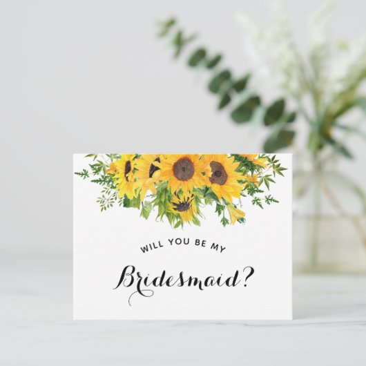 私の花嫁の提案はヒマワリ 案内ポストカード (スタンド正面)