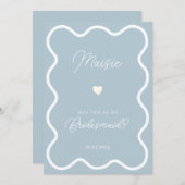 私の花嫁の提案は埃っぽい青い波で 招待状 (正面/裏面)