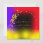 私の花嫁の熱帯グリーンのベルベットに 招待状 (裏面)