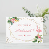 私の花嫁の熱帯フラミンゴフローラか 招待状 (スタンド正面)