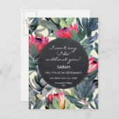 私の花嫁の熱帯フローラ葉書 インビテーションポストカード (正面/裏面)