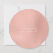 私の花嫁の白いピンクのバラの金ゴールド 招待状 (正面)