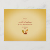 私の花嫁の秋のフローラ歳の金ゴールド ポストカード (裏面)