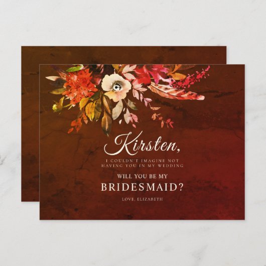 私の花嫁の秋のフローラ ポストカード (正面/裏面)