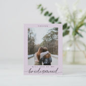 私の花嫁の紫の写真になるモダン ポストカード (スタンド正面)