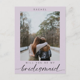 私の花嫁の紫の写真になるモダン ポストカード