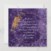 私の花嫁の紫の紫のビロードになりませんか? 招待状 (裏面)