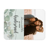 私の花嫁の緑エレガントの水色は？ マグネット (横)