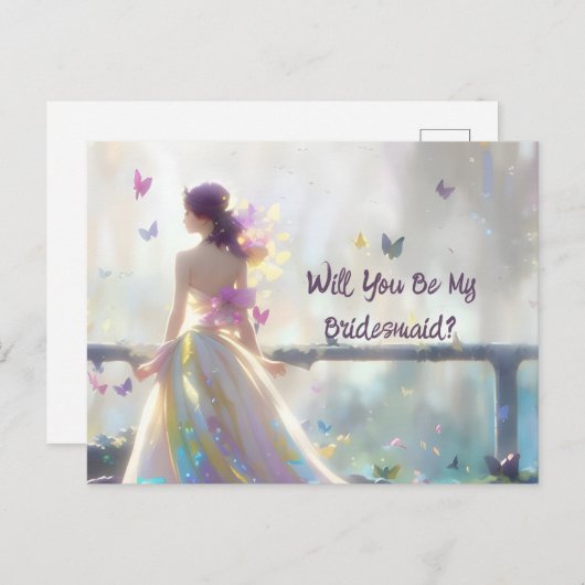 私の花嫁の花嫁と蝶 ポストカード (正面/裏面)