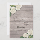 私の花嫁の花紐のライトウッドか 招待状 (裏面)