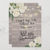 私の花嫁の花紐のライトウッドか 招待状 (正面/裏面)