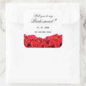 私の花嫁の赤いバラになってくれないか スクエアシール (バッグ)