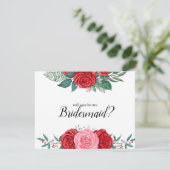 私の花嫁の赤ローズウォーターの色 招待状 (スタンド正面)
