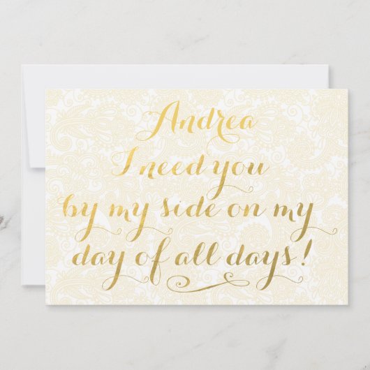 私の花嫁の金ゴールド書か 招待状 (正面)