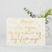 私の花嫁の金ゴールド書か 招待状 (スタンド正面)