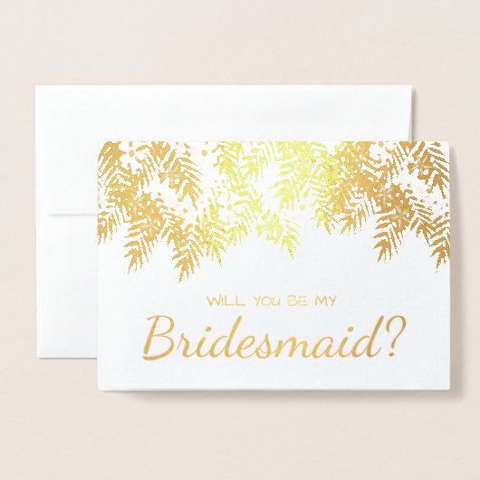 私の花嫁の金箔の手のひら離れか 箔カード (封筒付き正面)