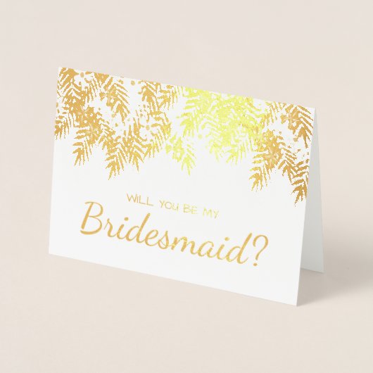 私の花嫁の金箔の手のひら離れか 箔カード (正面)