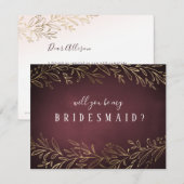 私の花嫁の金髪金ゴールドの植物体か 招待状 (正面/裏面)