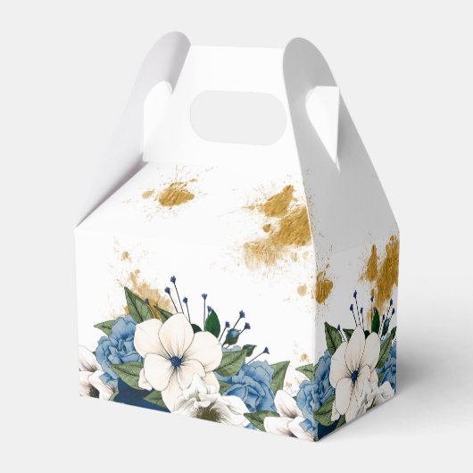 私の花嫁の青いフローラ金ゴールドの塵か フェイバーボックス (裏面サイド)