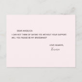 私の花嫁のPrettPink Pattern Script インビテーションポストカード (裏面)