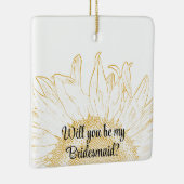 私の花嫁は黄色のひまわり セラミックオーナメント (右)