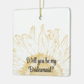 私の花嫁は黄色のひまわり セラミックオーナメント (左)