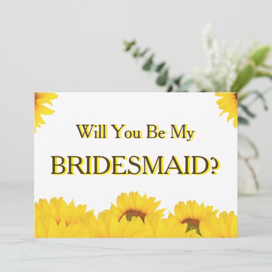 私の花嫁は黄色のひまわり 招待状 (スタンド正面)