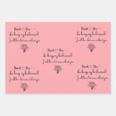 私の花嫁エレガントのピンクをしてくれてありがとう ラッピングペーパーシート (正面3)