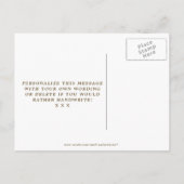 私の花嫁カードのトロピカルビーチ インビテーションポストカード (裏面)