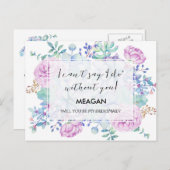 私の花嫁カードフラワーガール等 インビテーションポストカード (正面/裏面)