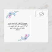 私の花嫁カードフラワーガール等 インビテーションポストカード (裏面)