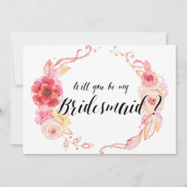 私の花嫁カードフローラリース 招待状