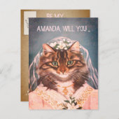 私の花嫁パーソナライズされたの世話をする インビテーションポストカード (正面/裏面)