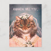 私の花嫁パーソナライズされたの世話をする インビテーションポストカード (正面)