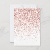 私の花嫁ピンクのグリッターイヤリングホルダー サンキューカード (裏面)