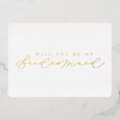 私の花嫁フォイル写真提案書カードか 箔招待状 (正面)