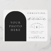 私の花嫁フォイル写真提案書カードか 箔招待状 (裏面)