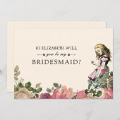 私の花嫁フローラヴィンテージアリスワンダーランド 招待状 (正面/裏面)