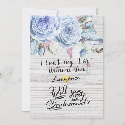 私の花嫁ボホの花の木素朴か 招待状 (正面)