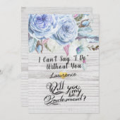 私の花嫁ボホの花の木素朴か 招待状 (正面/裏面)