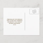 私の花嫁メイドのカードbohoフローラ インビテーションポストカード (裏面)