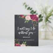 私の花嫁メイドのカードbohoフローラ インビテーションポストカード (スタンド正面)